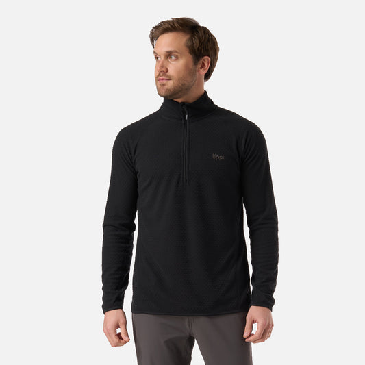 Polerón Hombre Jacaranda Nano-F 1/4 Zip Negro Lippi