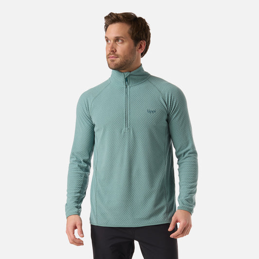 Polerón Hombre Jacaranda Nano-F 1/4 Zip Turquesa Lippi