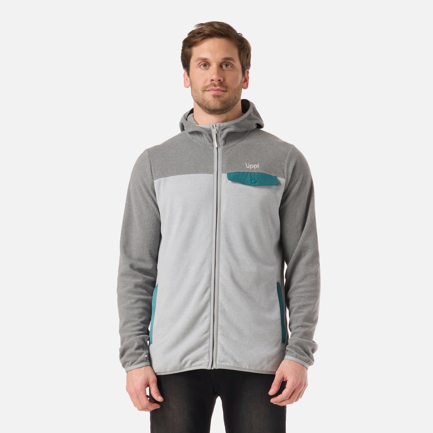 Polar Hombre Fireplace Full Zip Hoody Sweatshirt Gris Lippi