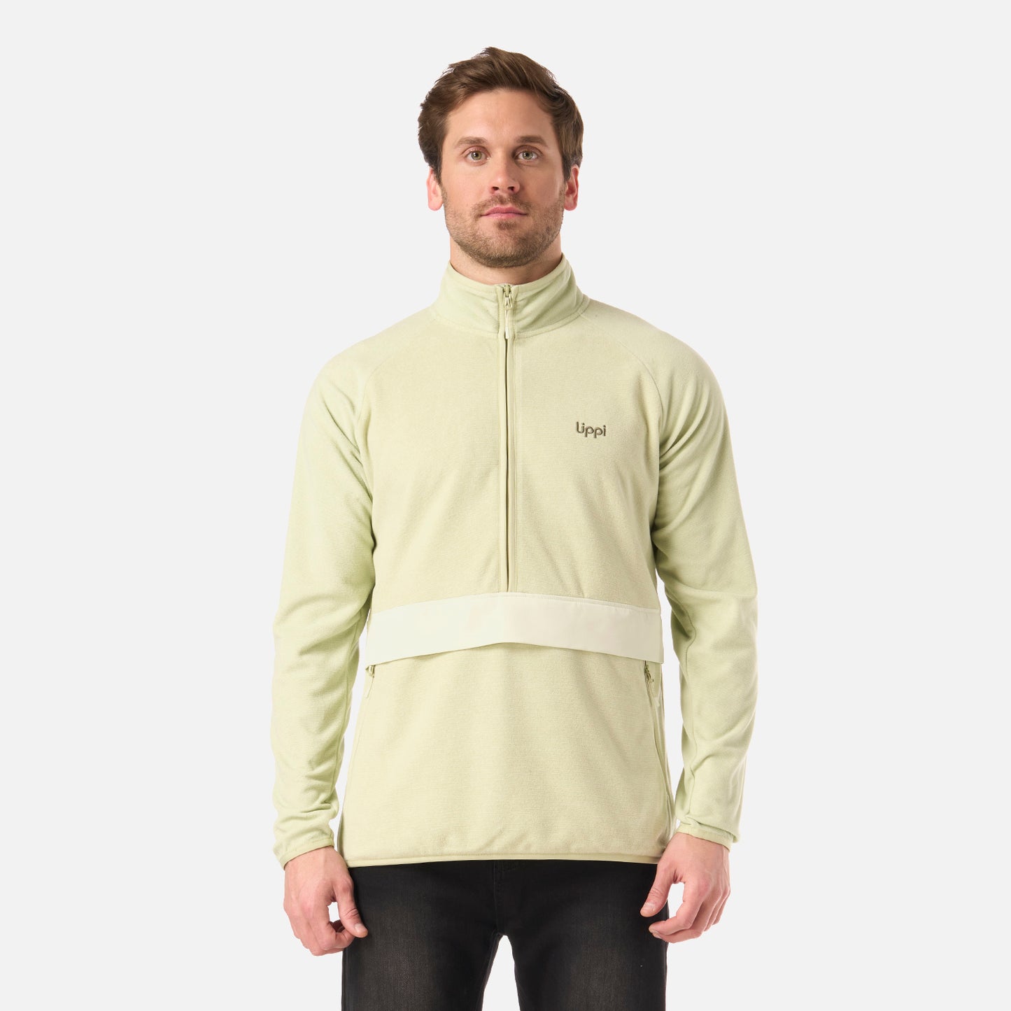 Polar Hombre Fireplace 1/4 Zip Sweatshirt Verde Claro Lippi