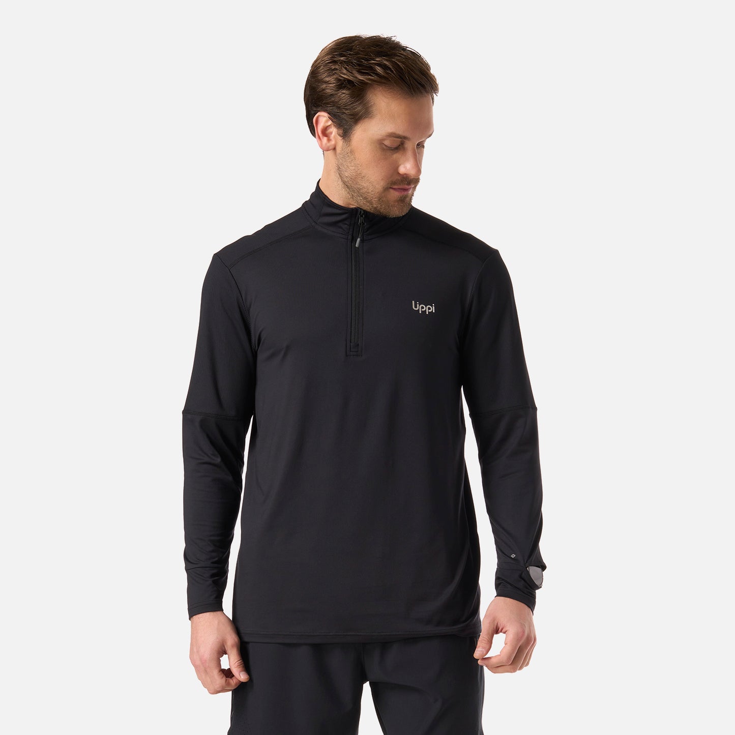 Polerón Hombre Puerto Trucco 1/4 Zip Negro Lippi