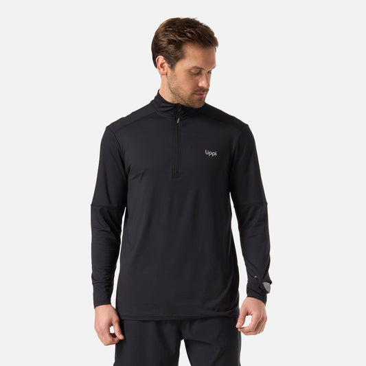 Polerón Hombre Puerto Trucco 1/4 Zip Negro Lippi