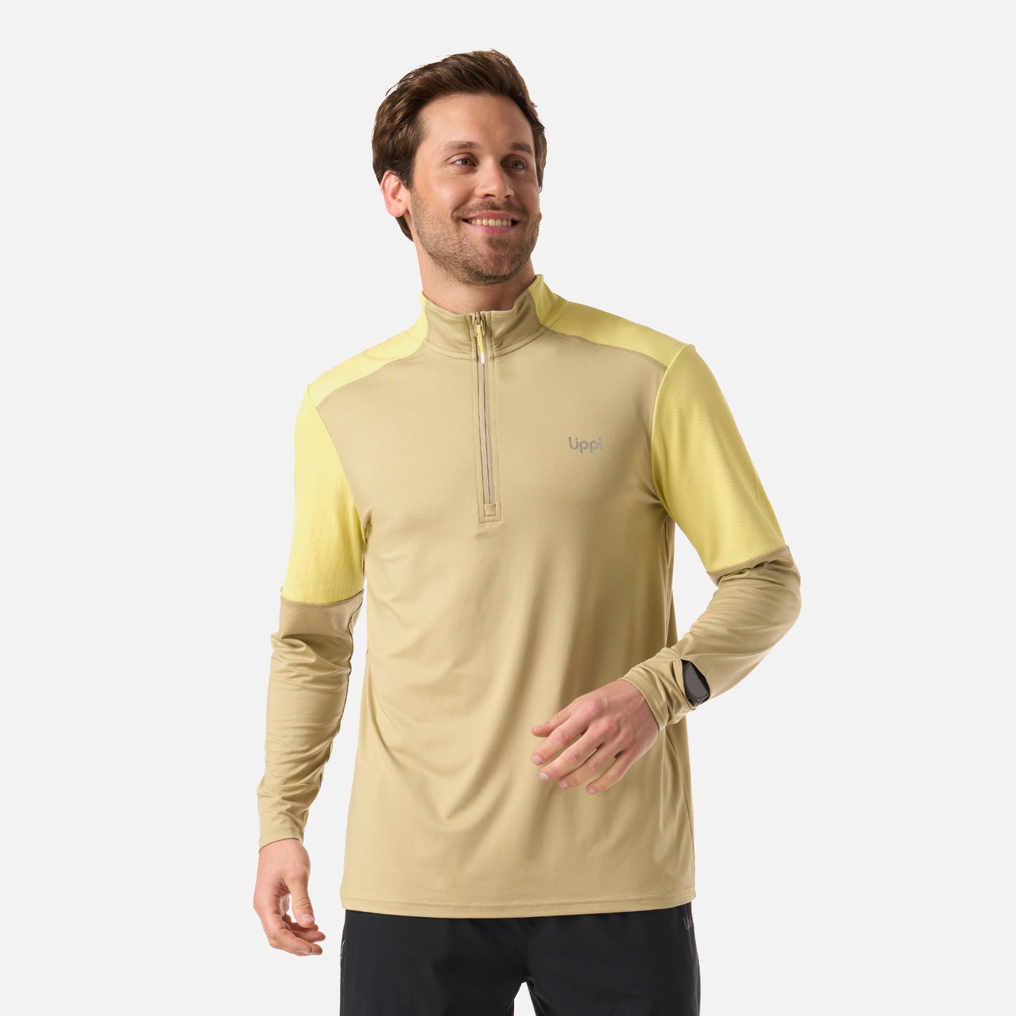 Polerón Hombre Puerto Trucco 1/4 Zip Verde Oliva Lippi