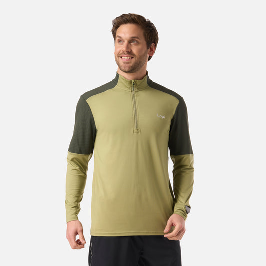 Polerón Hombre Puerto Trucco 1/4 Zip Verde Oliva Lippi