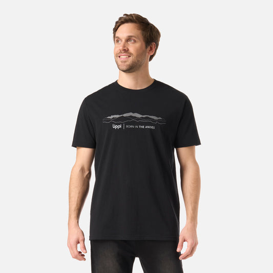 Polera Hombre Logo Lippi Front Print T-Shirt Negro Lippi