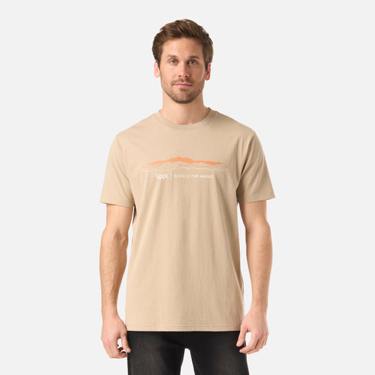 Polera Hombre Logo Lippi Front Print T-Shirt Beige Lippi