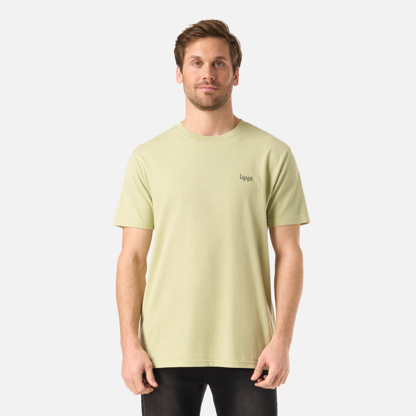 Polera Hombre Logo Lippi Back Print T-Shirt Verde Manzana Lippi