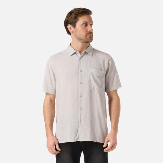 Camisa Hombre SeaSide Short Sleeve Shirt Print Gris Claro Lippi