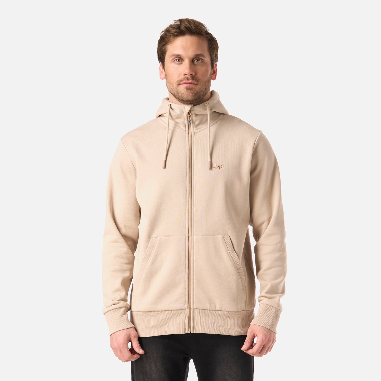 Polerón Hombre Ulmo Full Zip Hoody Sweatshirt Beige Lippi
