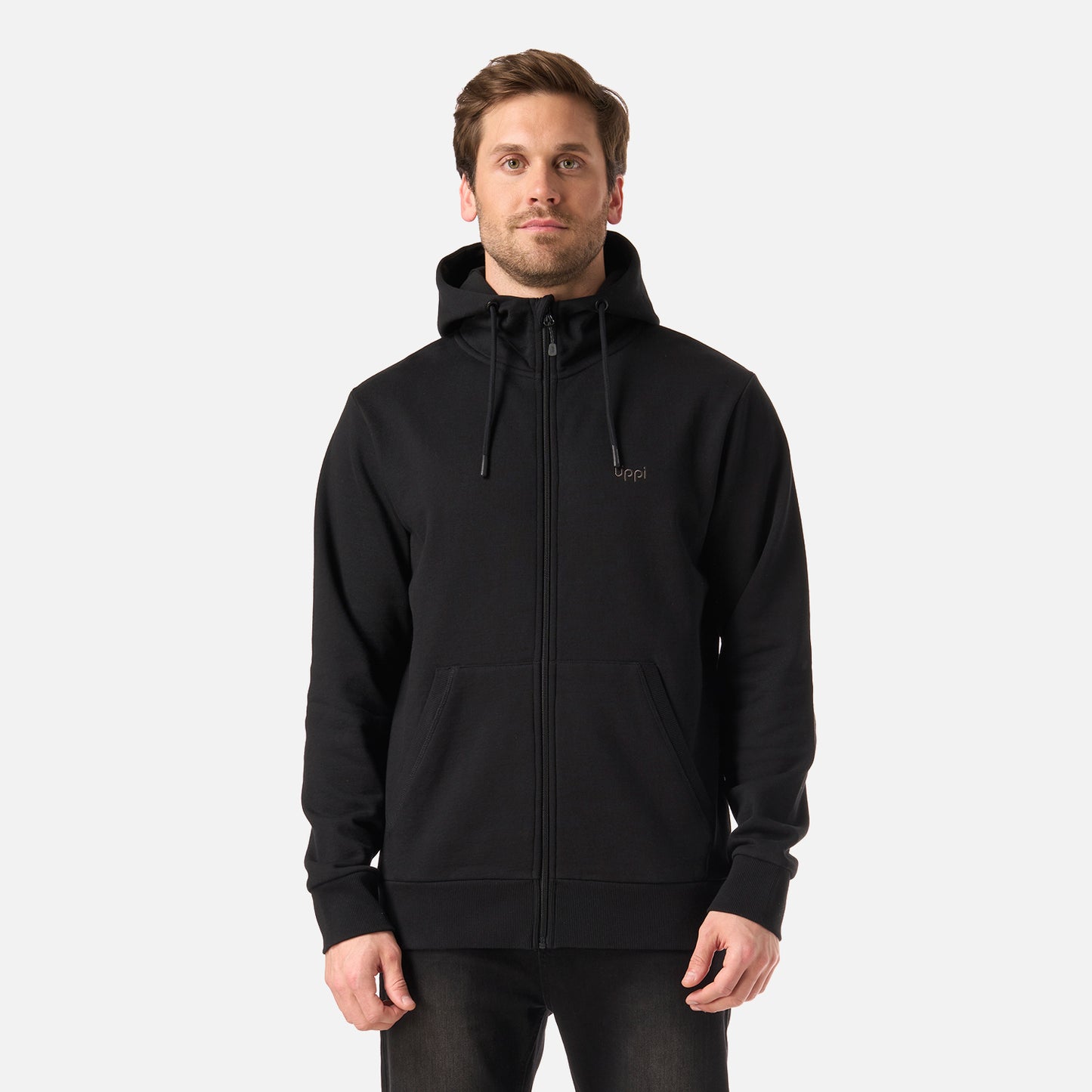 Polerón Hombre Ulmo Full Zip Hoody Sweatshirt Negro Lippi