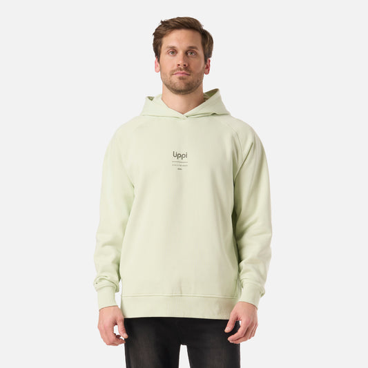 Polerón Hombre Ulmo Hoody Sweatshirt Gris Claro / Verde Agua Lippi