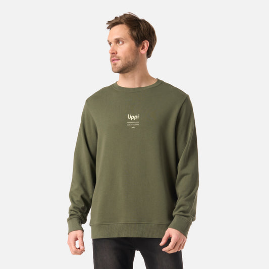 Polerón Hombre Ulmo Mid Point Crewneck Sweatshirt Verde Musgo Lippi