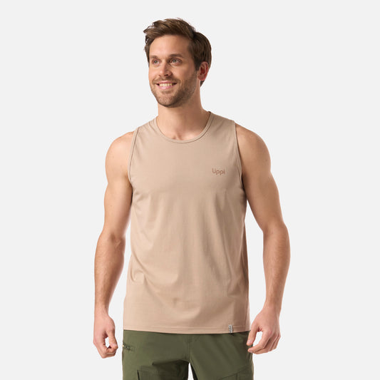 Polera Hombre Boulder Sleeveless T-Shirt Beige Lippi