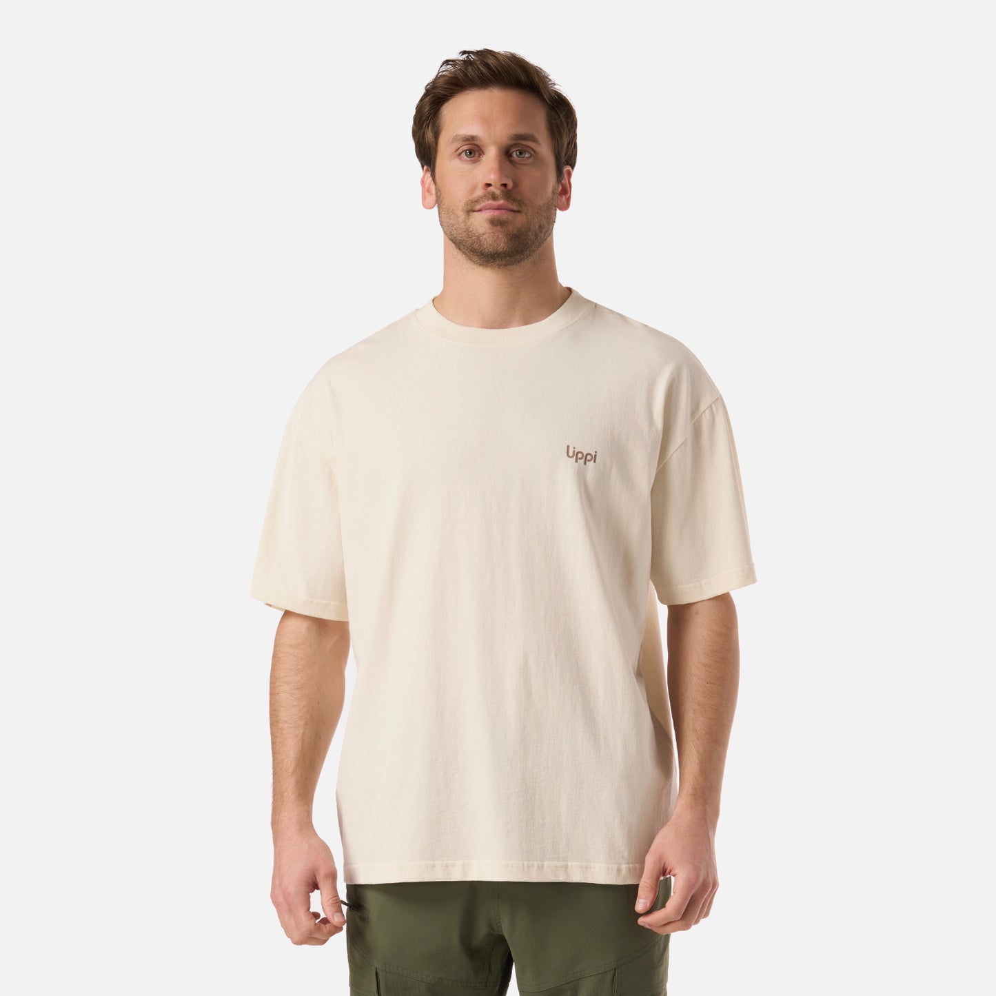 Polera Hombre Boulder T-Shirt Crema Lippi