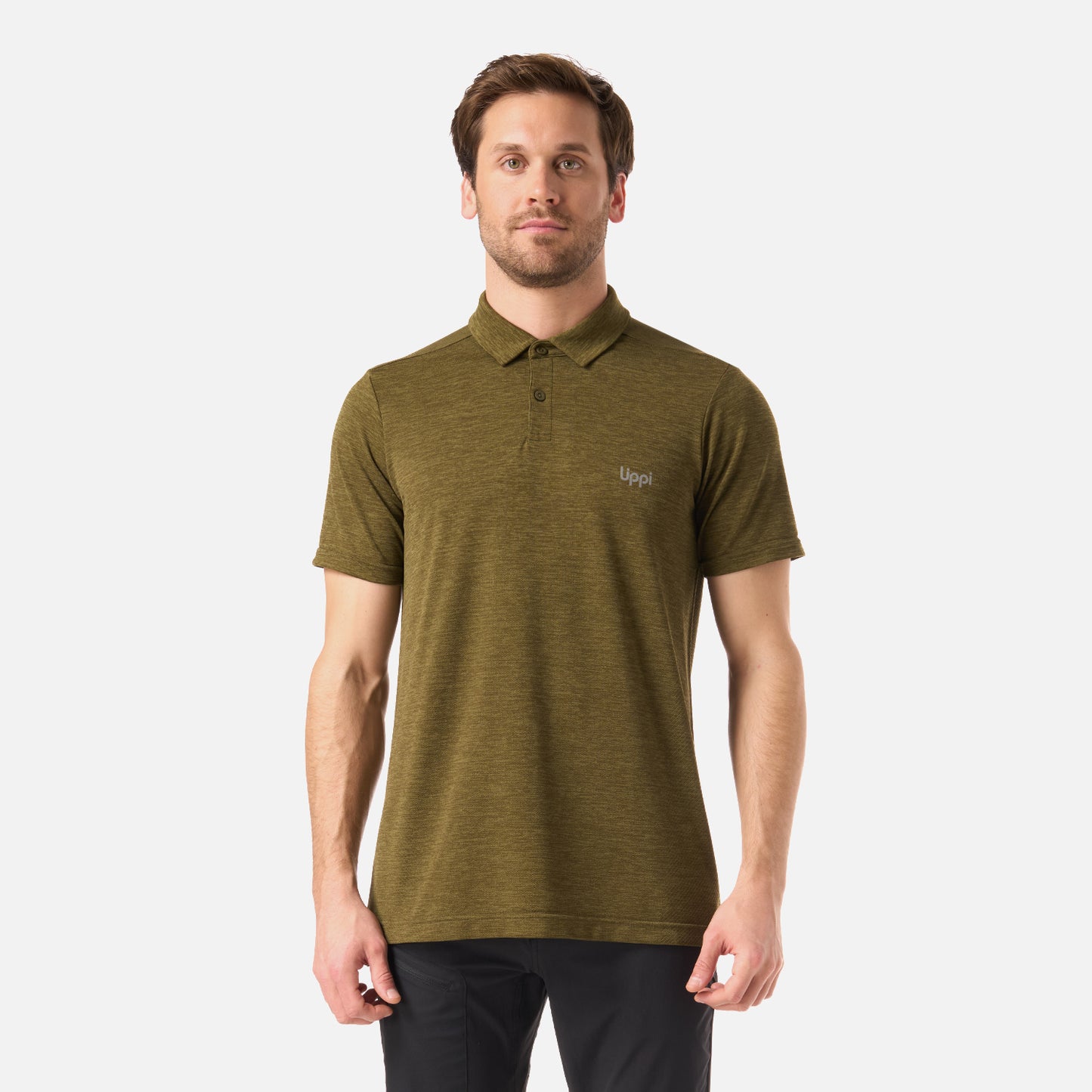Polera Hombre B-Classic Seamless Polo Verde Musgo Lippi