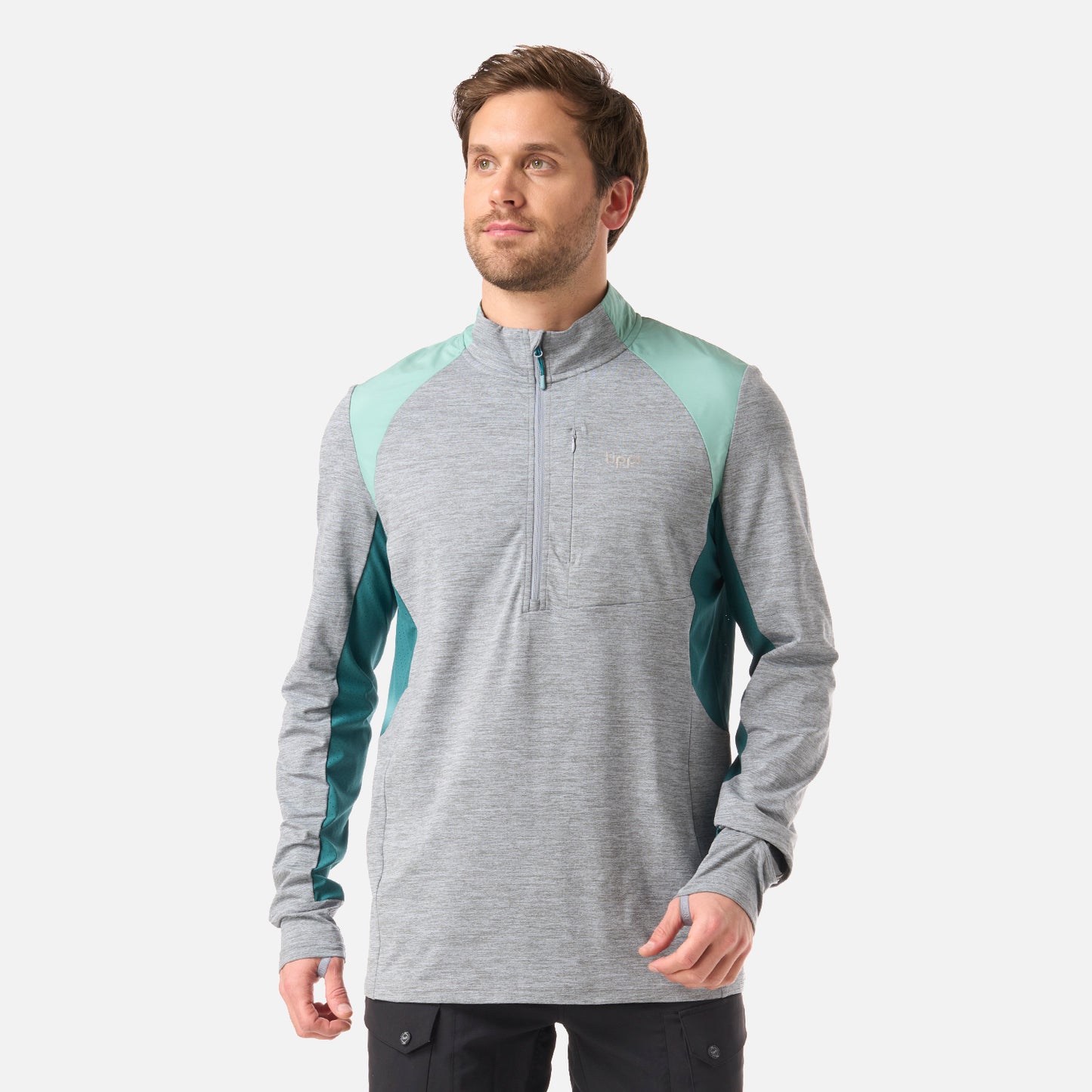 Polerón Hombre Egger 1/4 Zip Gris Lippi