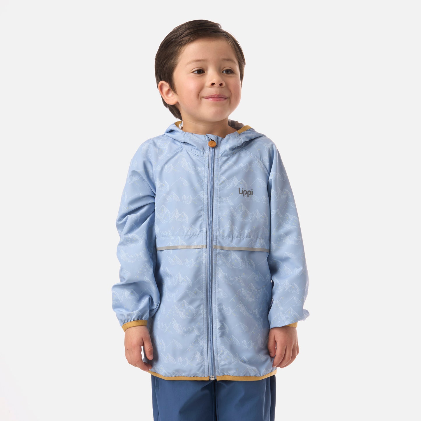 Chaqueta Niño Nightfall Windbreaker Hoody Jacket Print Celeste Lippi