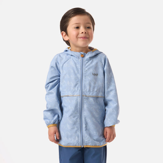 Chaqueta Niño Nightfall Windbreaker Hoody Jacket Print Celeste Lippi