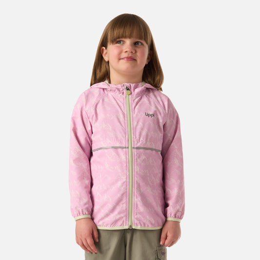 Chaqueta Niña Nightfall Windbreaker Hoody Jacket Print Rosa Lippi