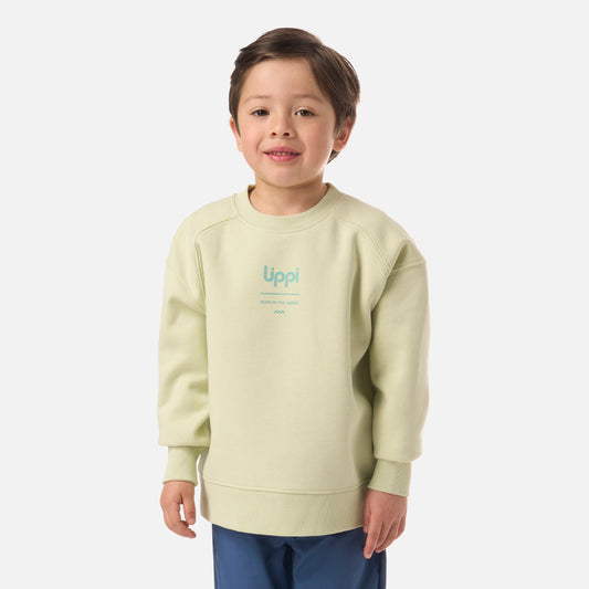 Polerón Niño Insigne Sweatshirt Oversize Gris Claro / Verde Agua Lippi