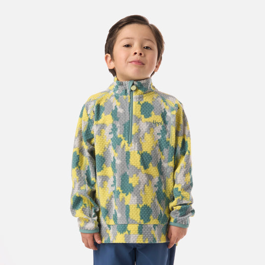Polerón Niño Saltamontes Nano-F 1/4 Zip Print Turquesa Lippi