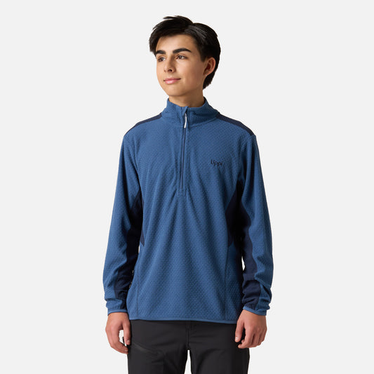 Polerón Teen Boy Mild Nano-F 1/4 Zip Azul oscuro Lippi