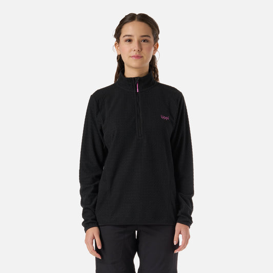 Polerón Teen Girl Mild Nano-F 1/4 Zip Negro Lippi