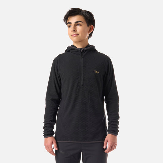Polerón Teen Boy Mild Nano-F 1/4 Zip Hoody Negro Lippi