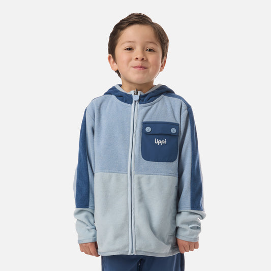 Polar Niño FirePlace Hoody Sweatshirt Azul Piedra Lippi