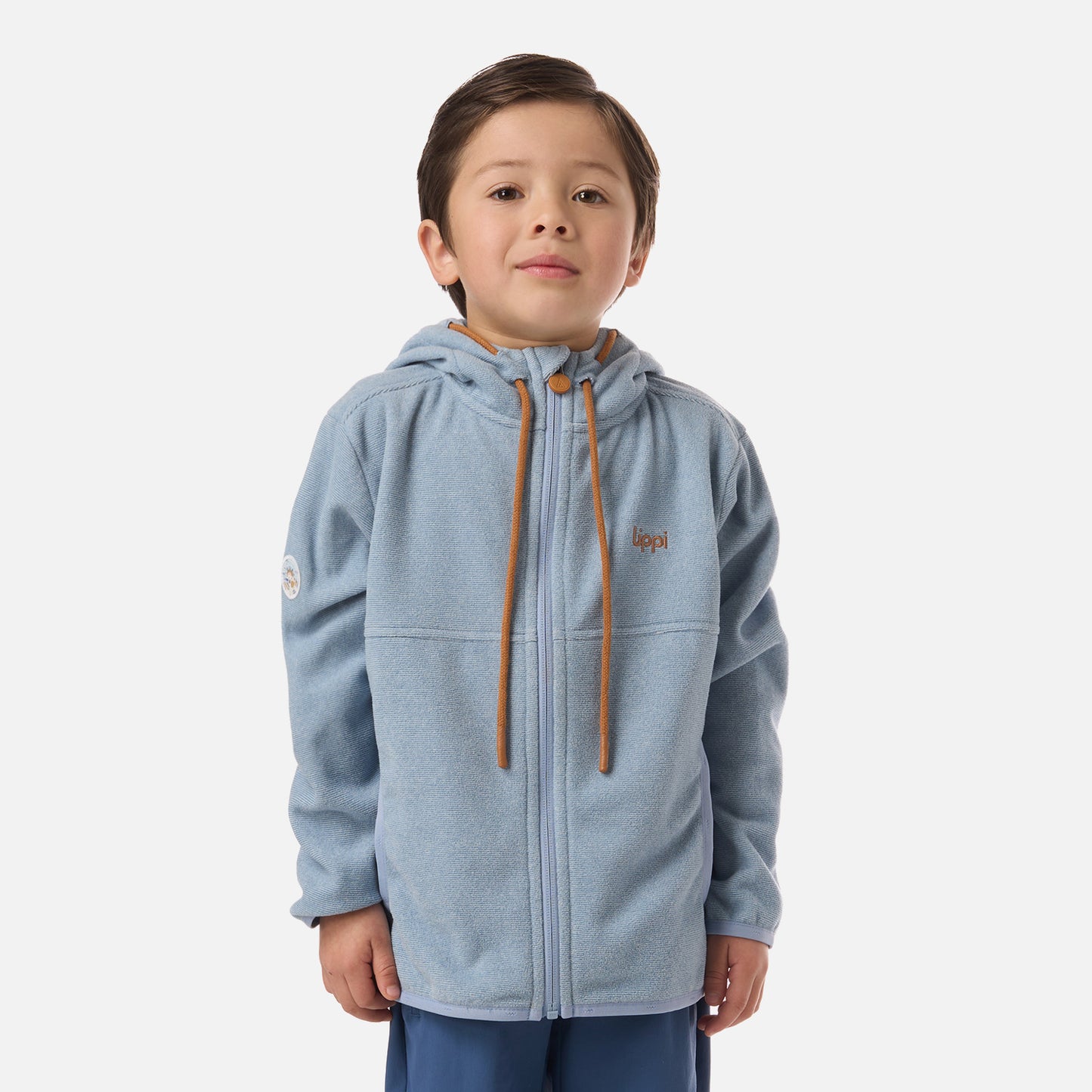 Polar Niño Stripes Nano-F Full Zip Hoody Azul Piedra Lippi