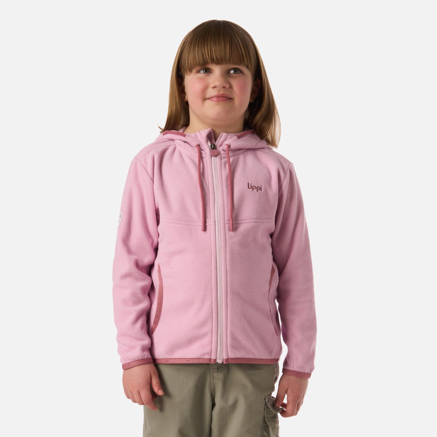 Polar Niña Stripes Nano-F Full Zip Hoody Rosa Claro Lippi