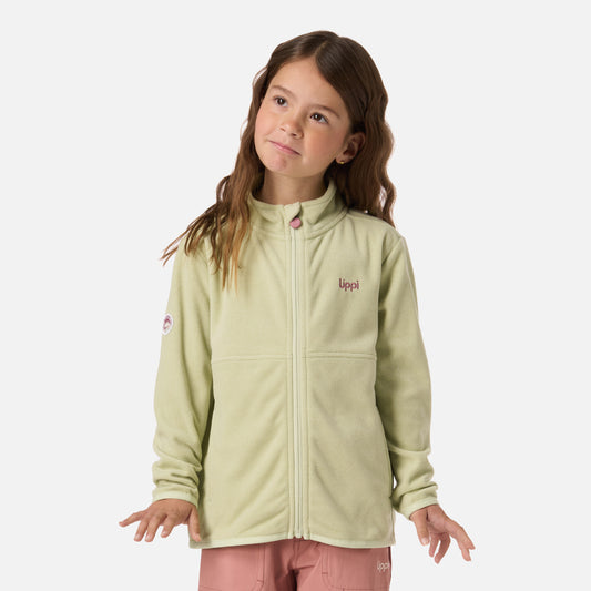 Polar Niña Stripes Nano-F Full Zip Gris Claro / Verde Agua Lippi