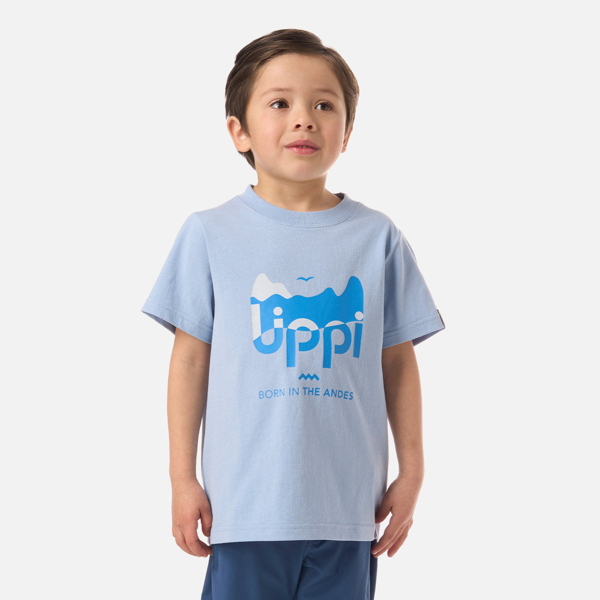 Polera Niño Logo Lippi T-shirt Celeste Oscuro Lippi