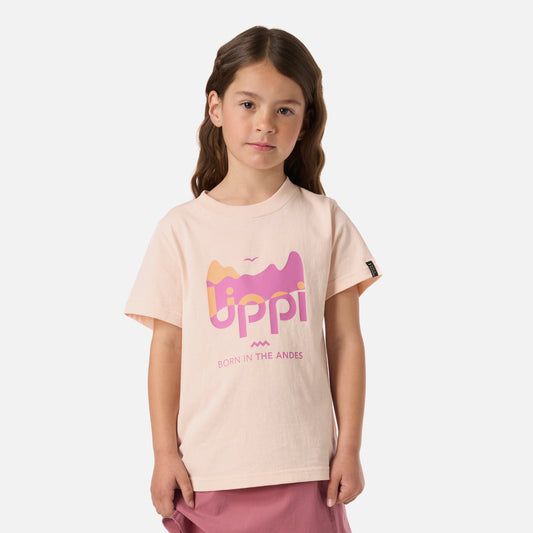 Polera Niña Logo Lippi T-shirt Damasco Lippi