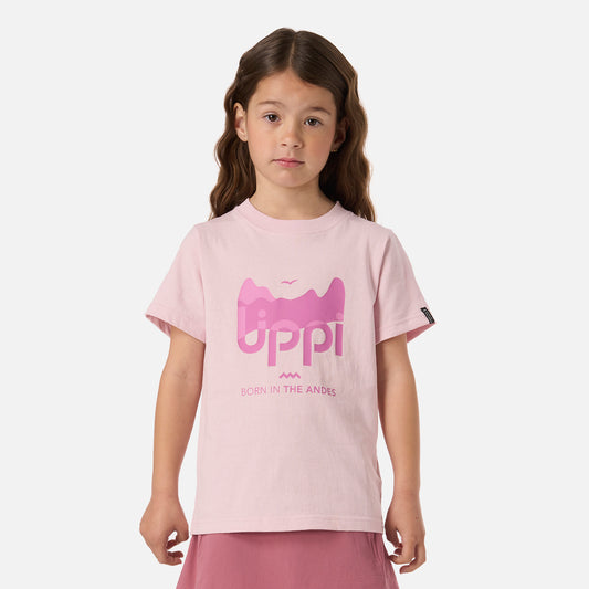 Polera Niña Logo Lippi T-shirt Rosa Claro Lippi