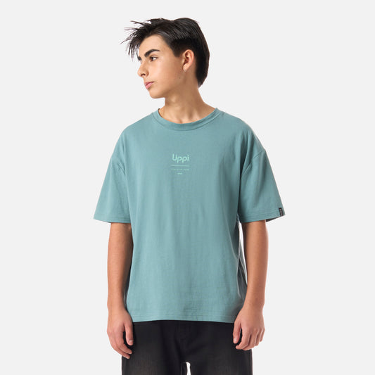 Polera Teen Boy Mountain Trip Oversize T-Shirt Turquesa Lippi