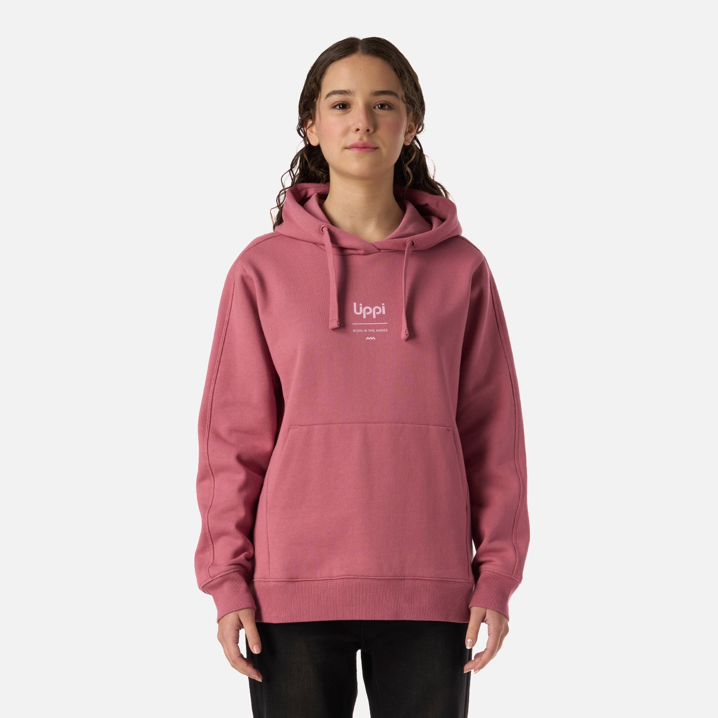 Polerón Teen Girl Ulmo Mid Point Hoody Sweatshirt Rosa Oscuro Lippi