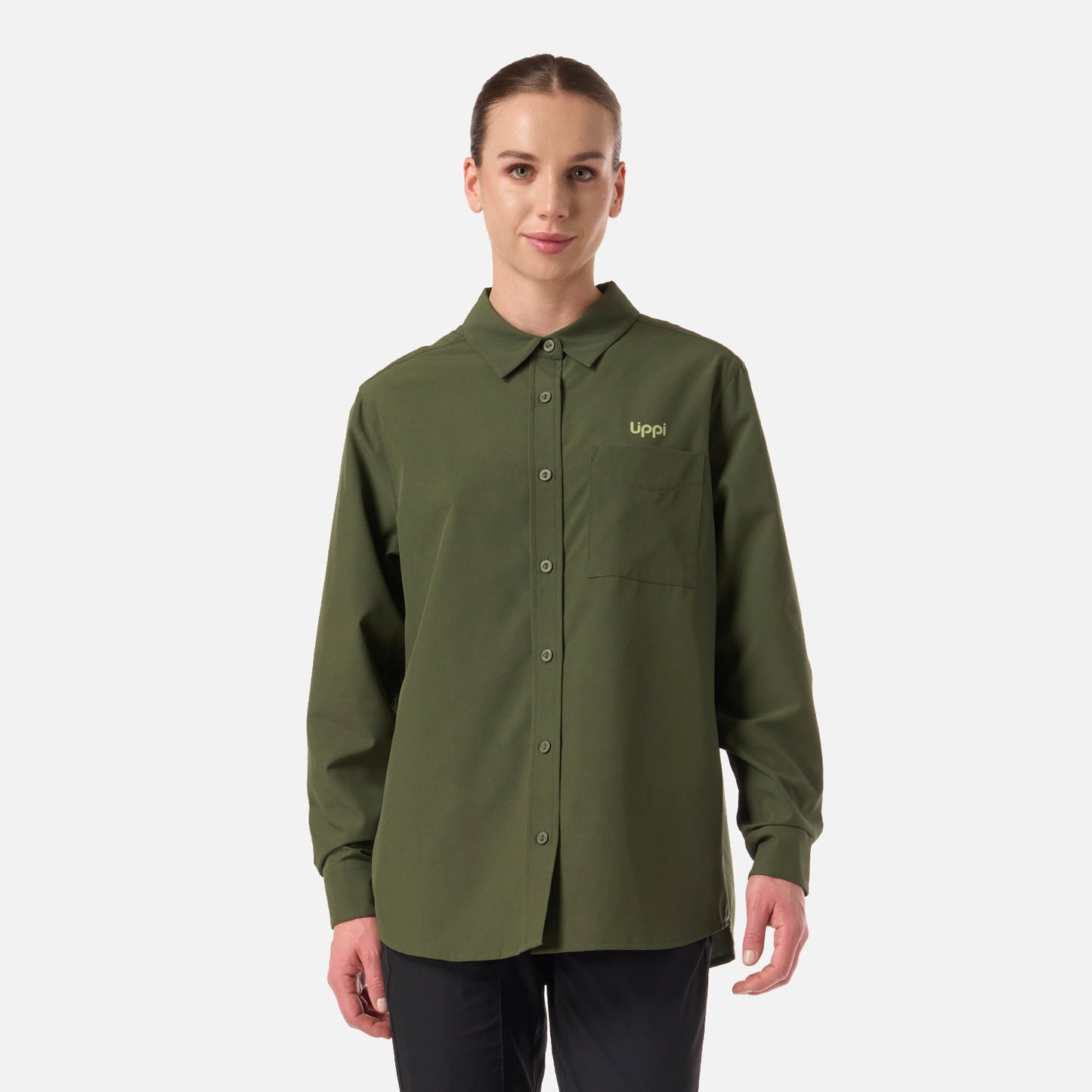 Camisa Mujer Murallon Q-Dry Shirt Verde Musgo Lippi