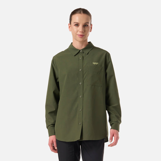 Camisa Mujer Murallon Q-Dry Shirt Verde Musgo Lippi