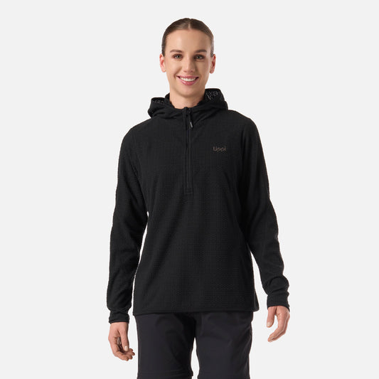 Polerón Mujer Jacaranda Nano-F 1/4 Zip Hoody Negro Lippi