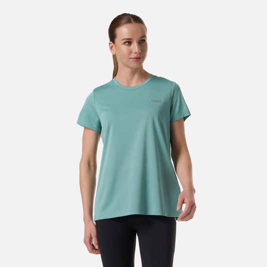 Polera Mujer Core Q-Dry T-Shirt Turquesa Claro Lippi