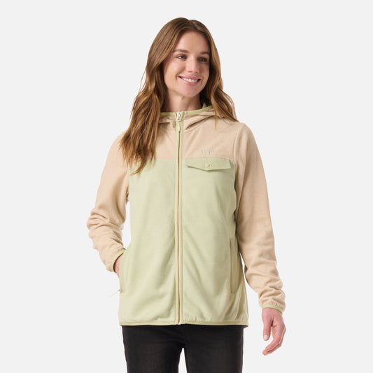 Polar Mujer Fireplace Full Zip Hoody Sweatshirt Crema Lippi