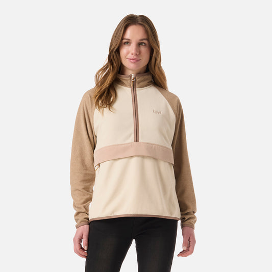 Polar Mujer Fireplace 1/4 Zip Sweatshirt Crema Lippi
