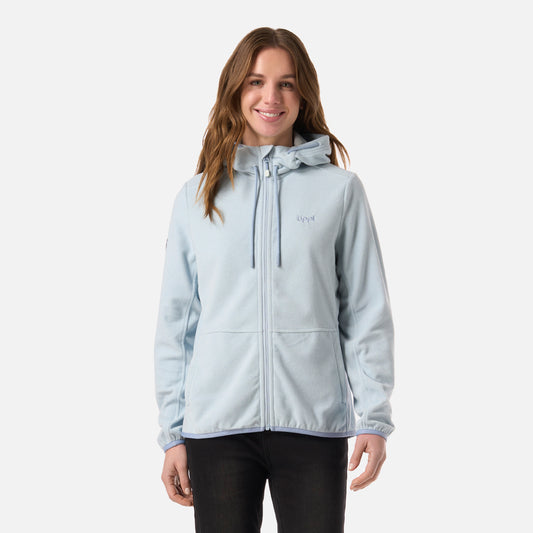 Polar Mujer Stripes Nano-F Full Zip Hoody Celeste Lippi