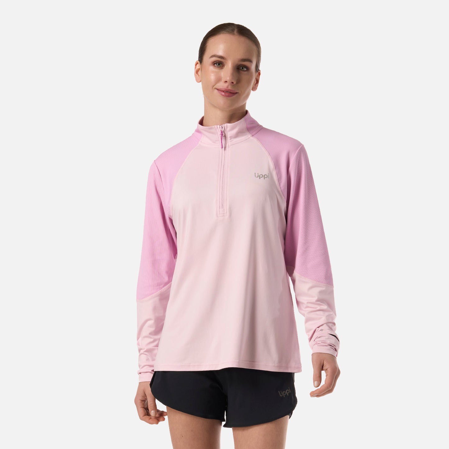 Polerón Mujer Puerto Trucco 1/4 Zip Rosa Lippi