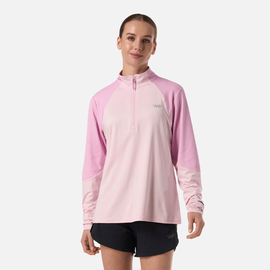 Polerón Mujer Puerto Trucco 1/4 Zip Rosa Lippi