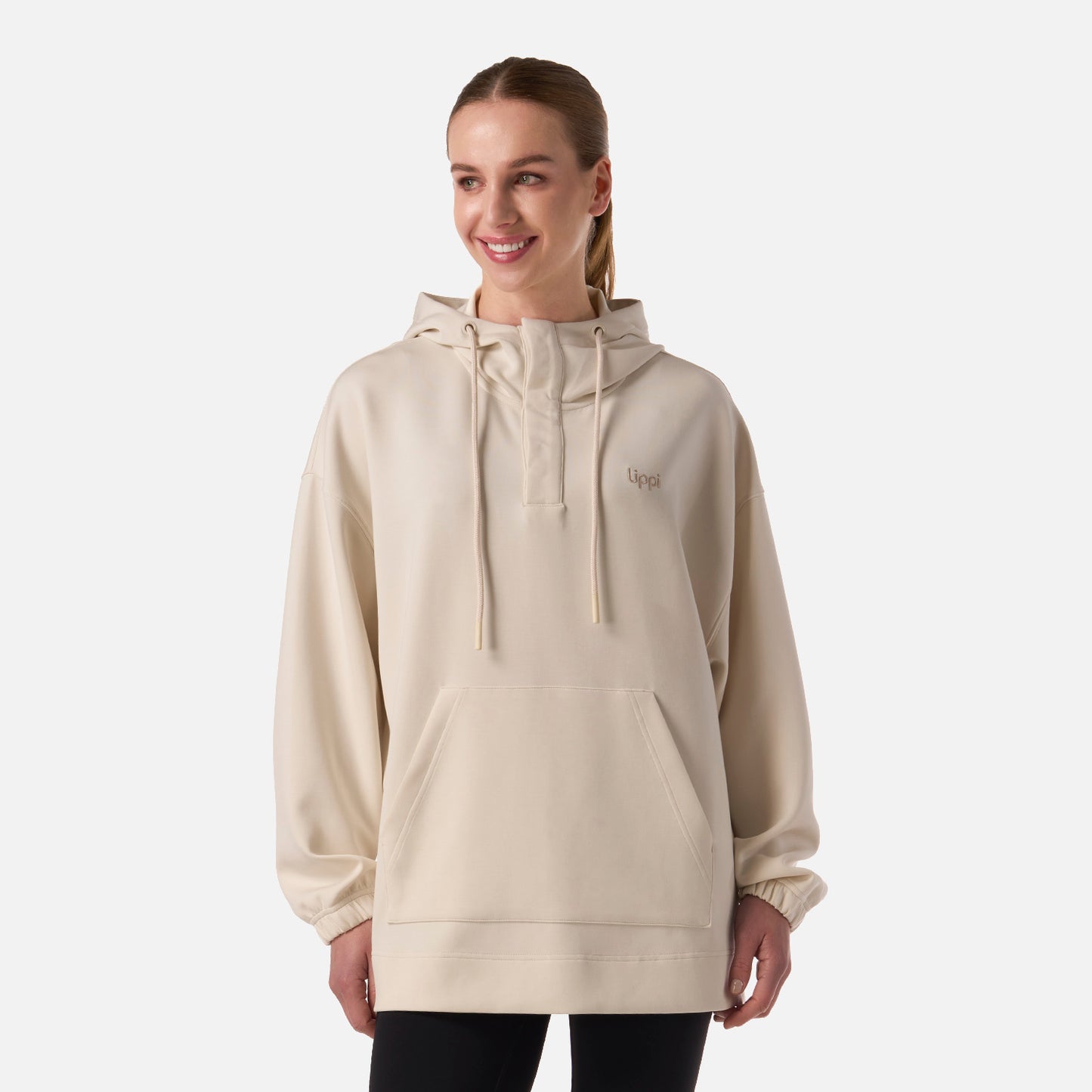 Polerón Mujer CityScape Hoody Sweatshirt Crema Lippi