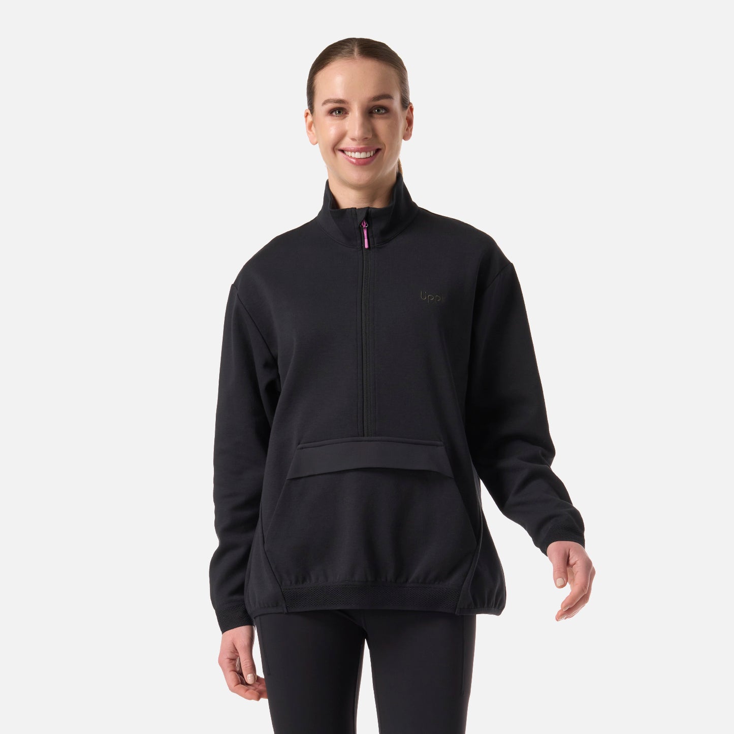 Polerón Mujer DownStreet 1/4 Zip Sweatshirt Negro Lippi