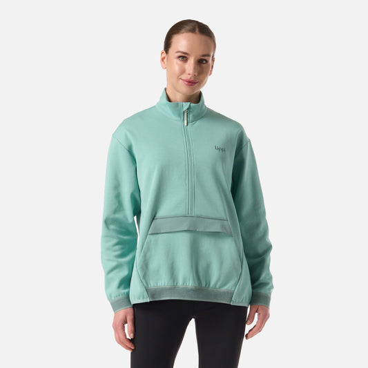Polerón Mujer DownStreet 1/4 Zip Sweatshirt Turquesa Lippi