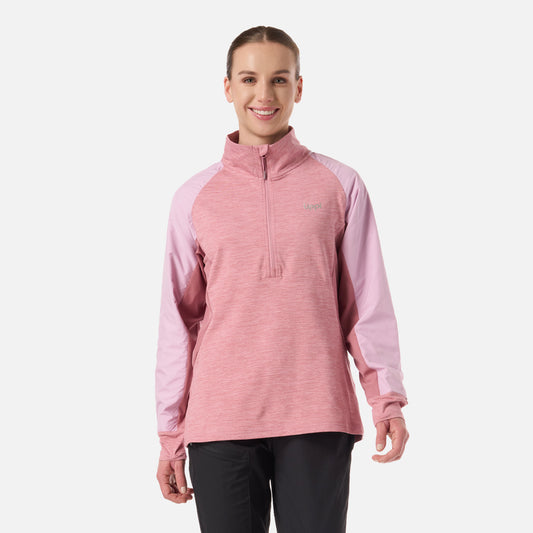 Polerón Mujer Egger 1/4 Zip Rosa Oscuro Lippi